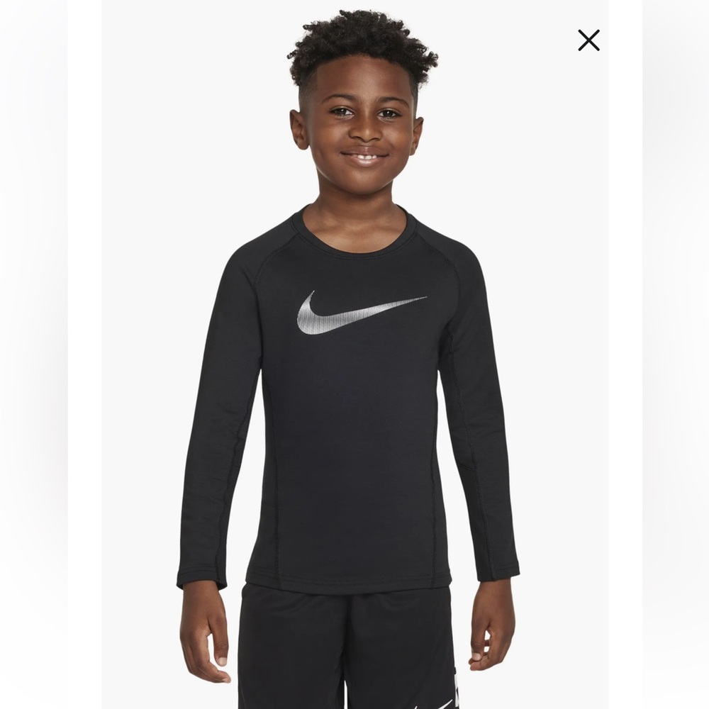 NWT Nike Kids Pro Dri Fit Long Sleeve Training Top Thicker Base Layer Warm Layer